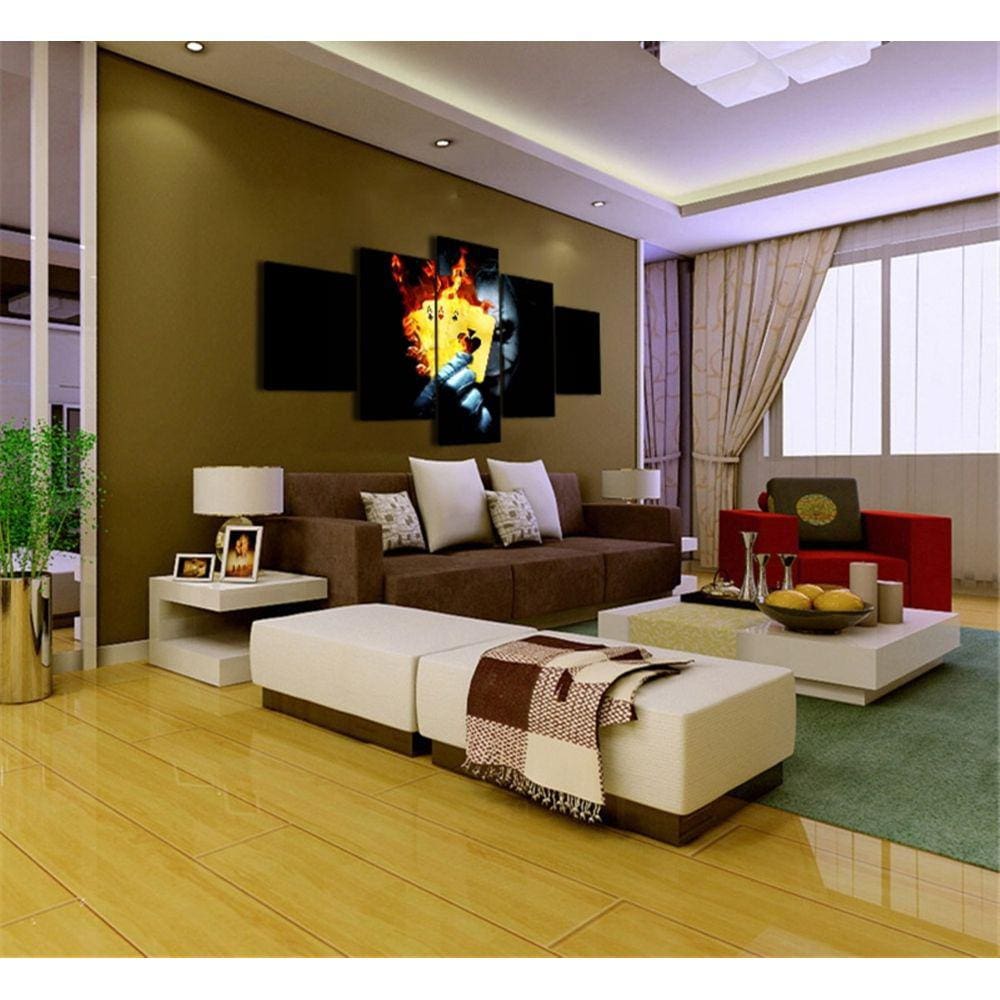 Quadro Decorativo Coringa 5 peças 130x65 cm em tecido