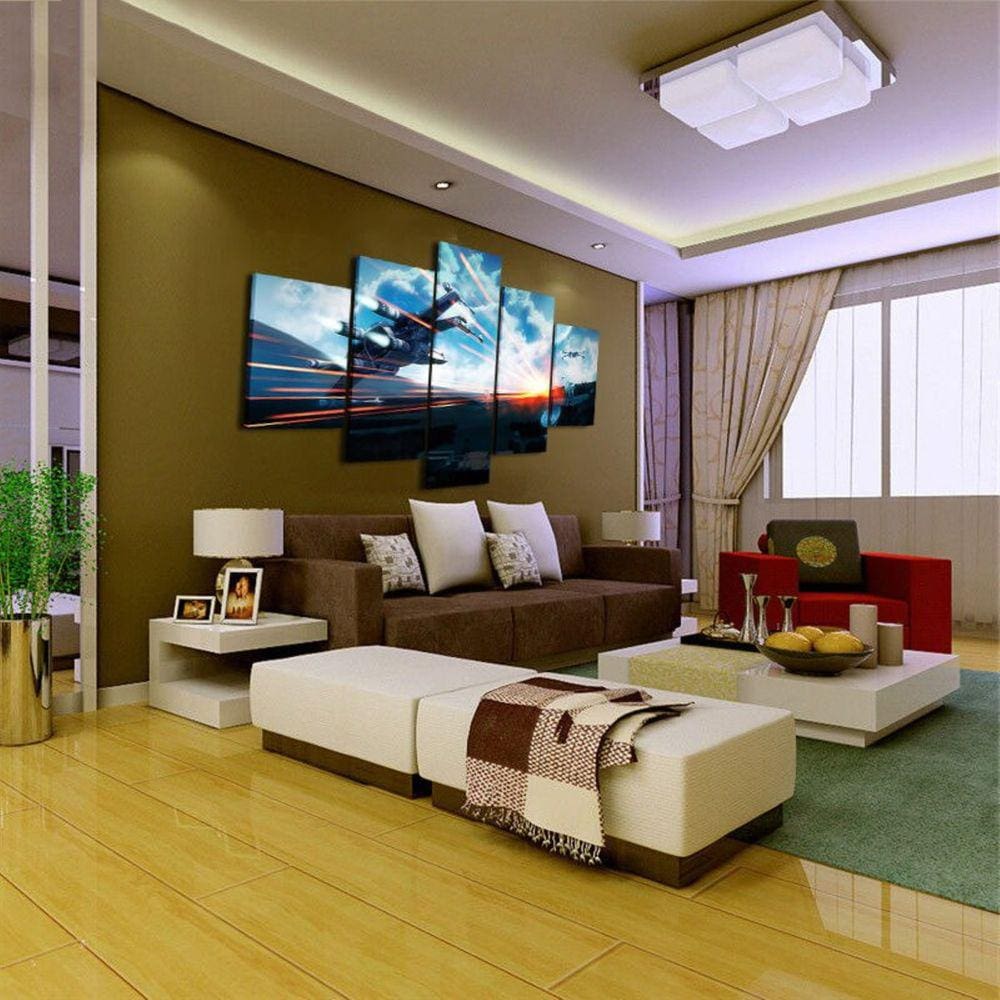 Quadro DecorativoStar Wars H 5 peças 130x65 cm em tec