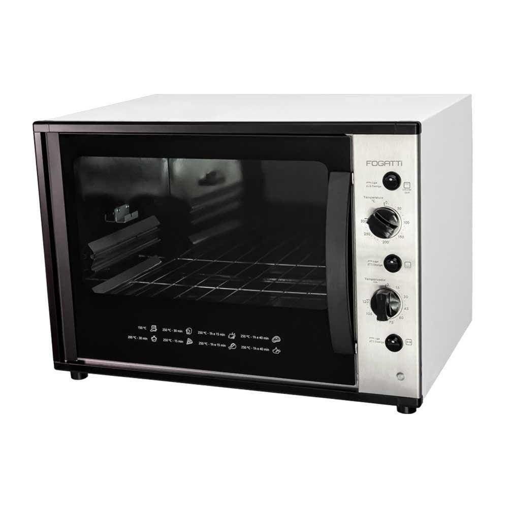 Forno Elétrico Bancada Smart 60s Com Espeto Giratório Fogatti Preto 220v