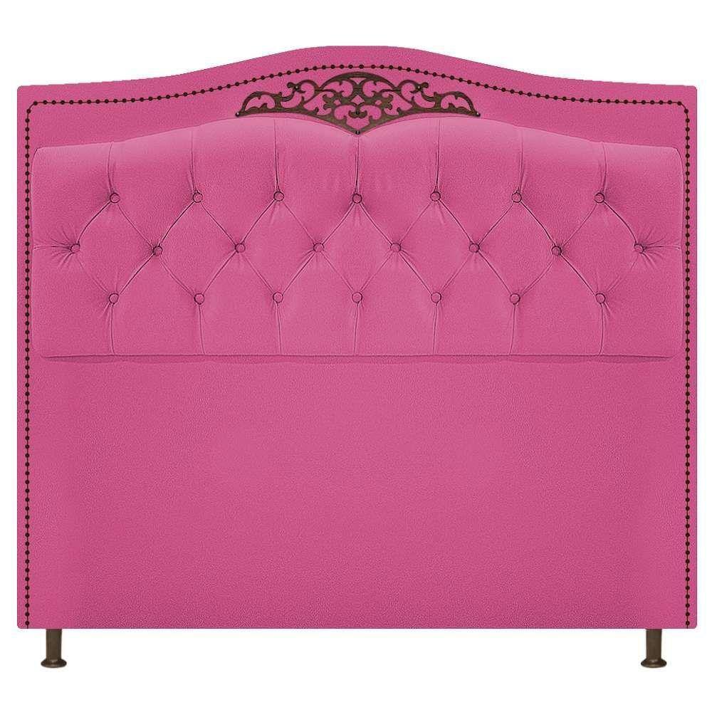 Kit Cabeceira E Calçadeira Yasmim 140cm Casal Pink