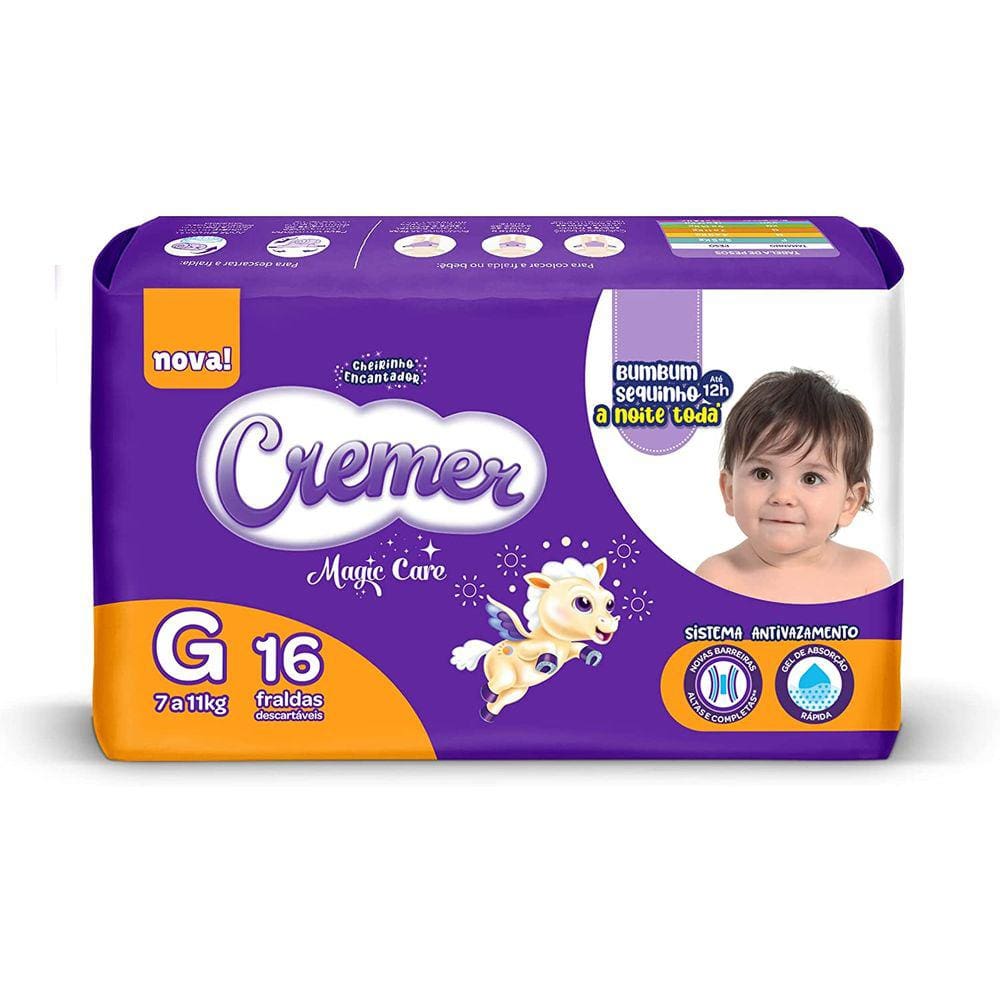 Fralda Cremer Jumbinho G Com 16 Un