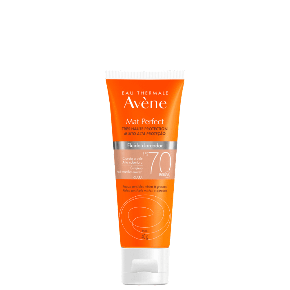 Protetor Solar Avène Mat Perfect Fluido Clareador FPS 70 40g
