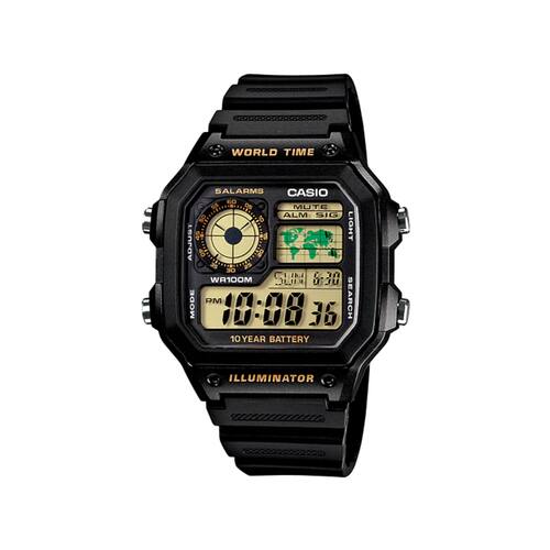 Relógio Casio Masculino Mundial 5 Alarmes Ae-1200wh-1bvdf Menor preço em Relógio Casio Masculino Mundial 5 Alarmes Ae-1200wh-1bvdf