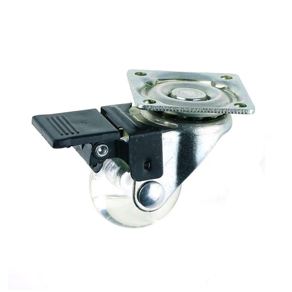 Rodízio Silicone Placa giratória para Moveis com Trava 1.1/2 - 35mm - Starfer