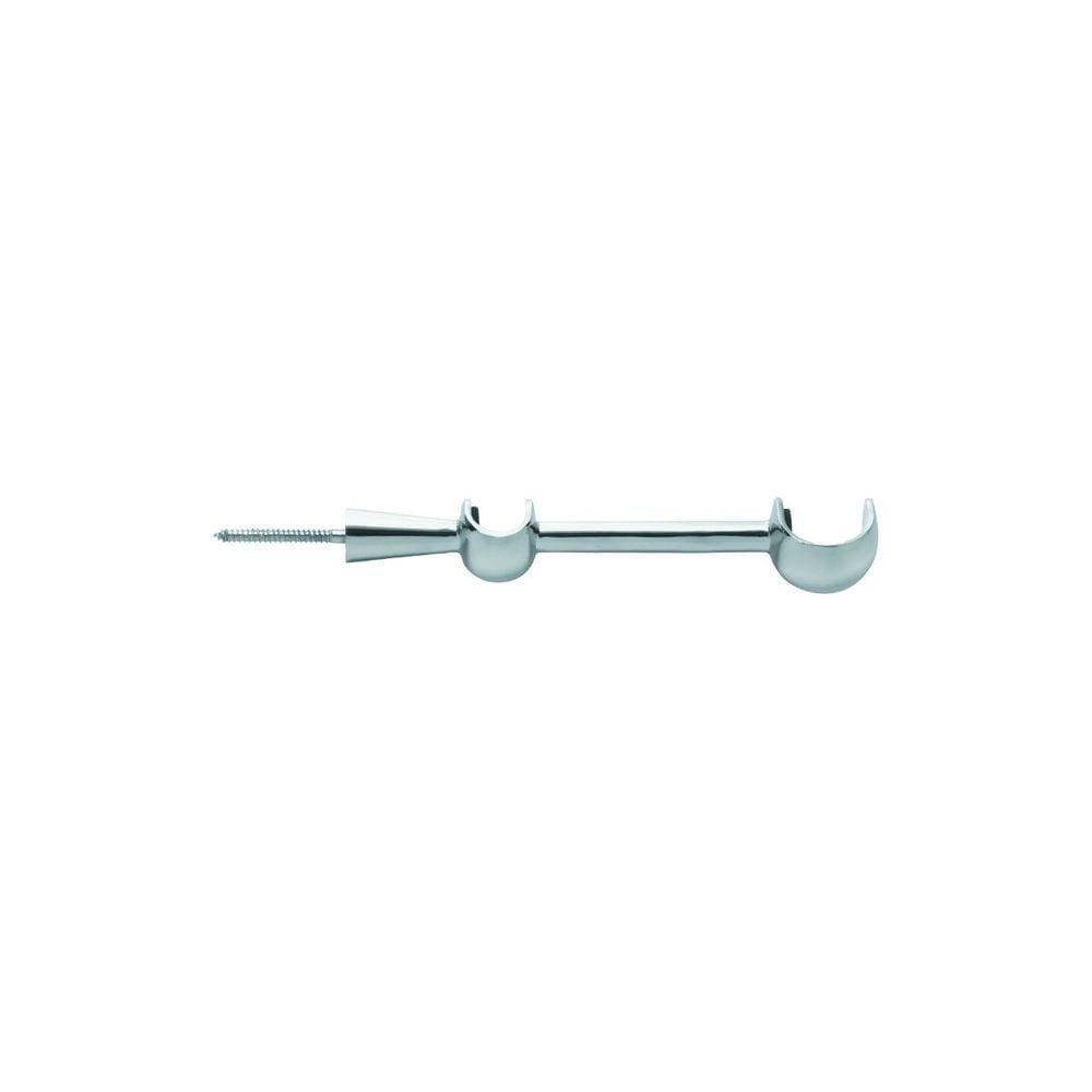 Suporte Cortina Duplo 19/28mm Ilhos Cromado Aluminio ( un )