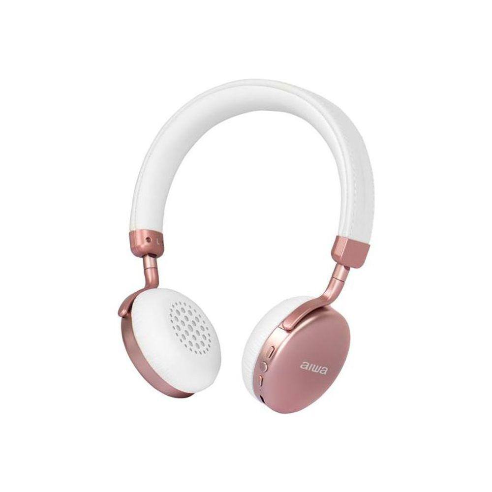Fone De Ouvido Aiwa Aw4 Turbo - Bluetooth - Branco E Rose | Extra