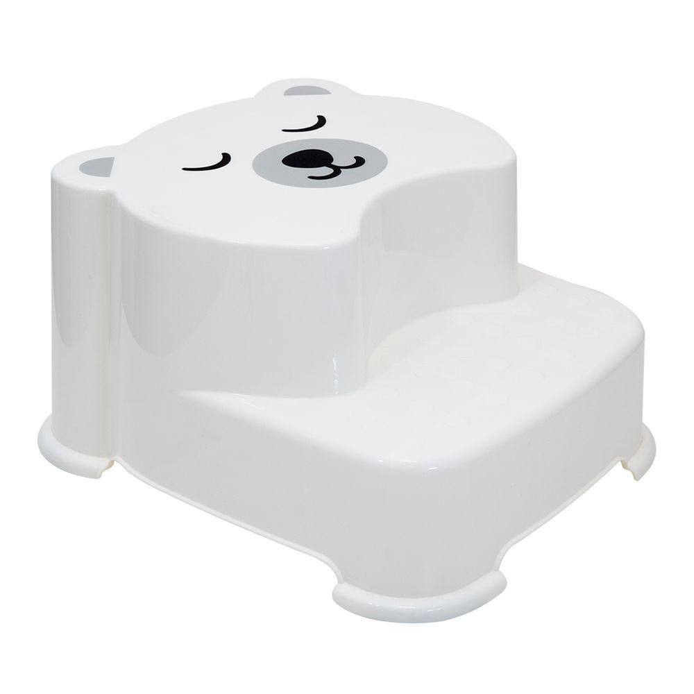 Degrau Infantil Antiderrapante Urso Buba Até 60Kg Branco