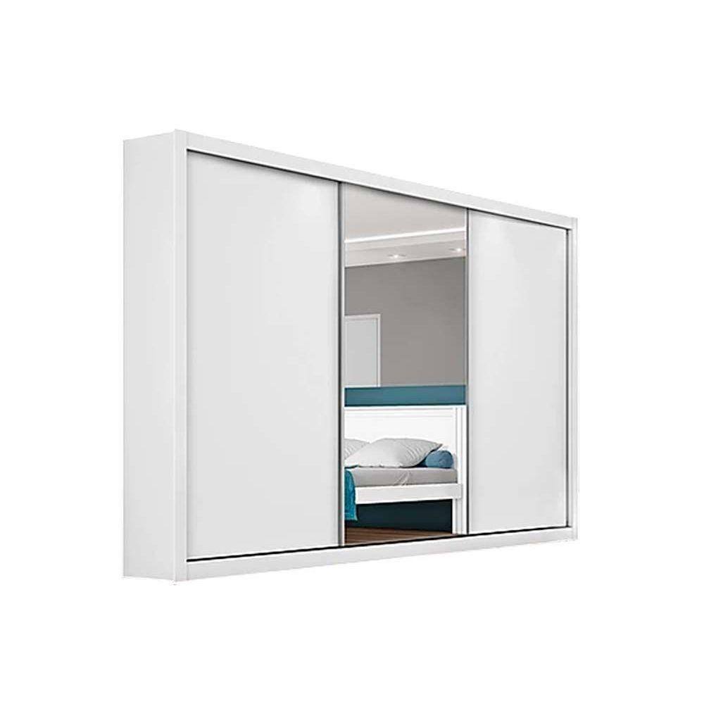 Guarda Roupa Europa Toronto 3 Portas 1 Espelho Branco