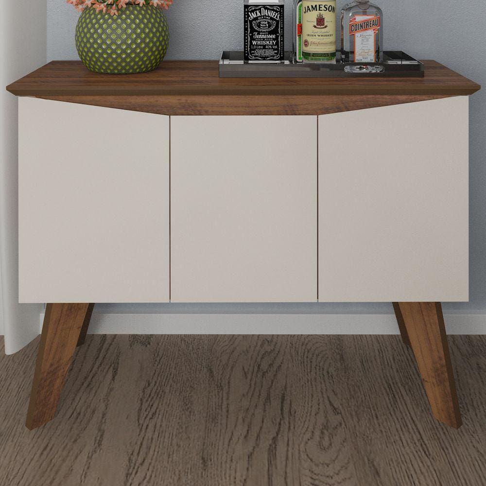 Balcão Buffet 3 Portas Oásis Pinho/off White - Artely