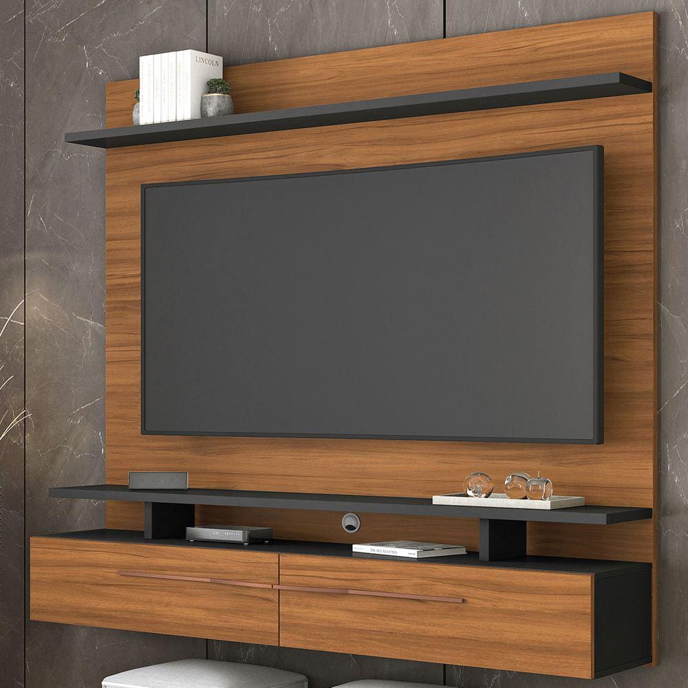Painel Para Tv Até 60 Polegadas 2 Portas Freijó Trend/preto Nt1110 - Notavel