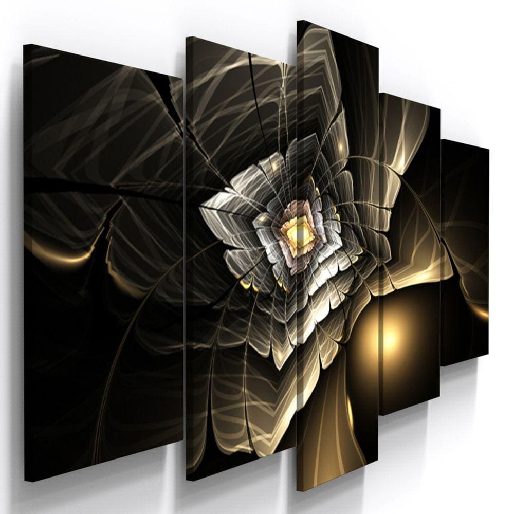 Quadros Decorativos Flor Abstrato Digital Quarto Sala