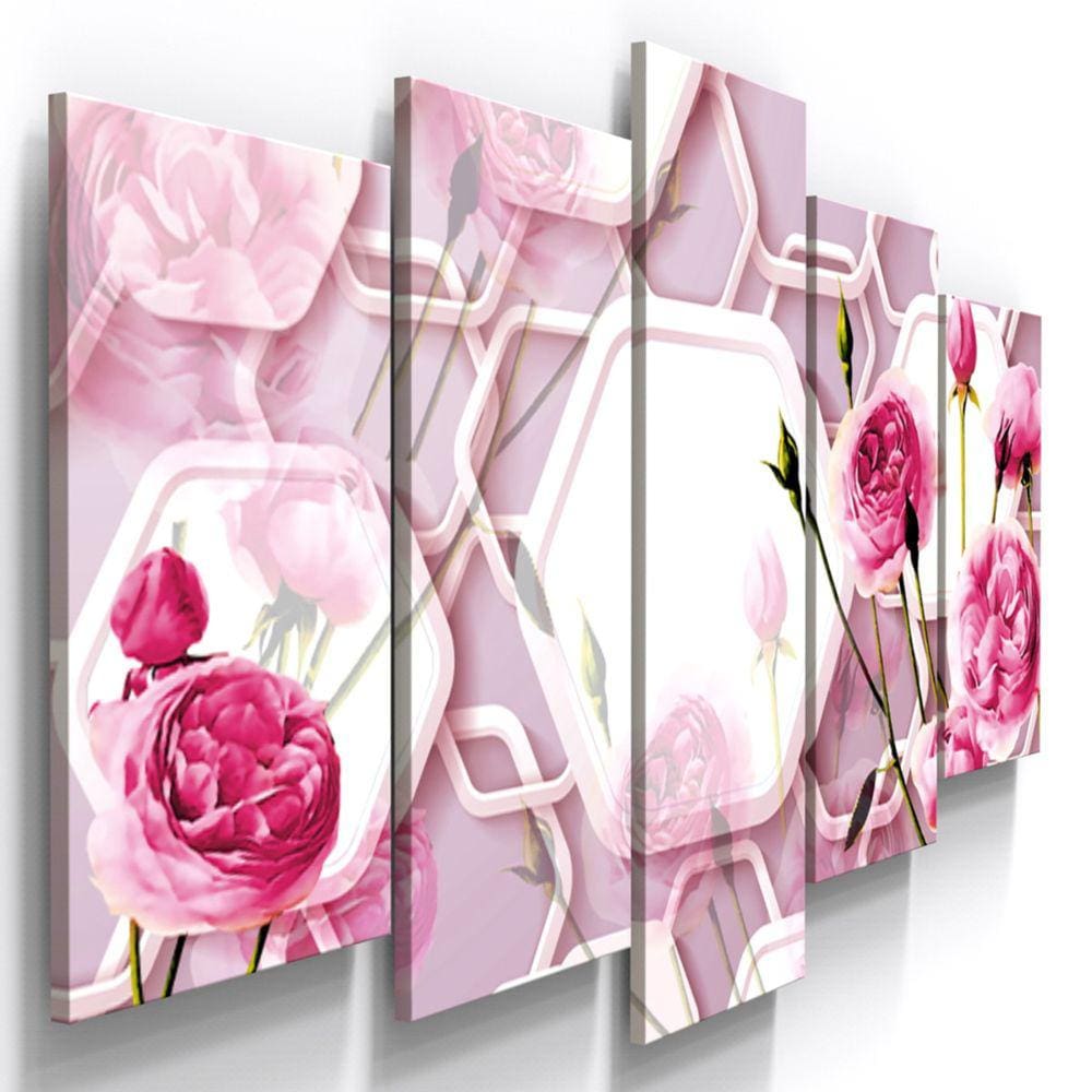 Quadros Decorativos Feminino Flores Rosas Quarto