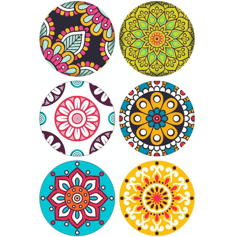 Conjunto 6 Porta Copos Com Caixa MDF Descanso De Copos De Mesa Português