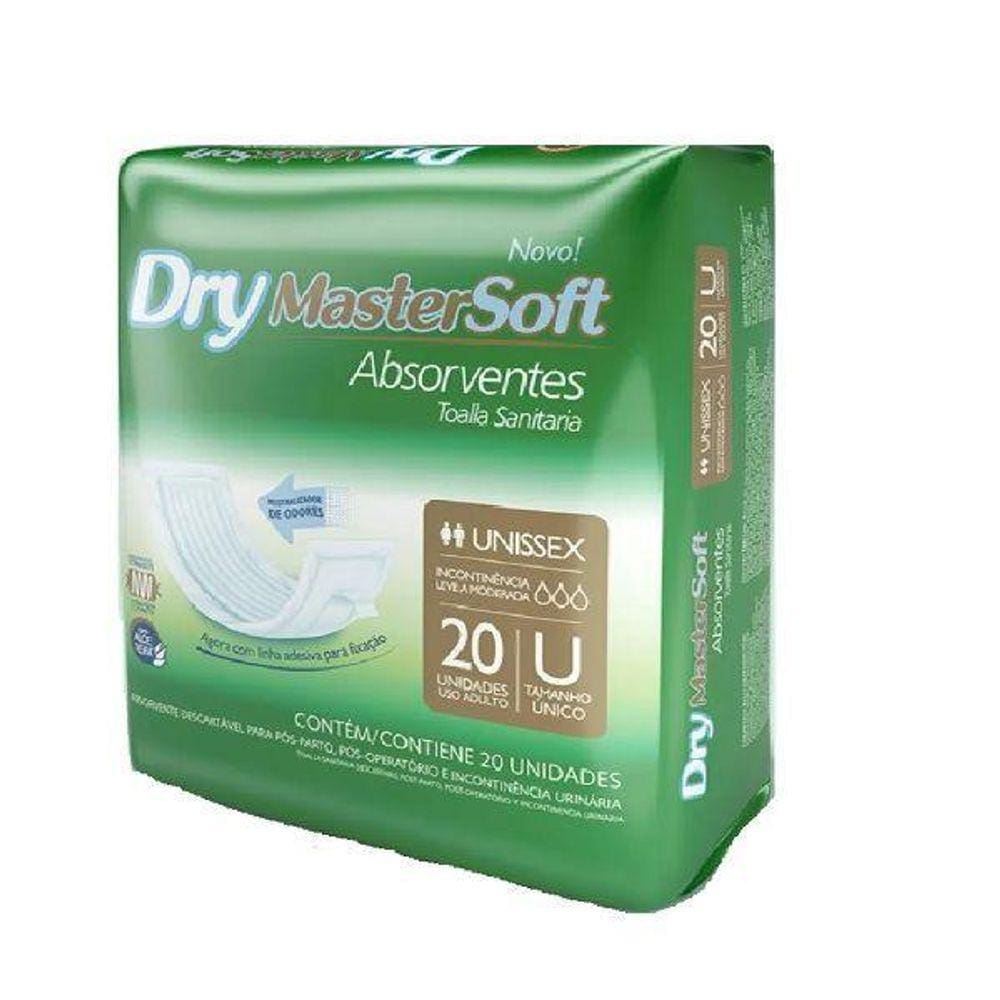 Absorvente Geriatrico Dry Master Soft c/ Fita 20 unidades