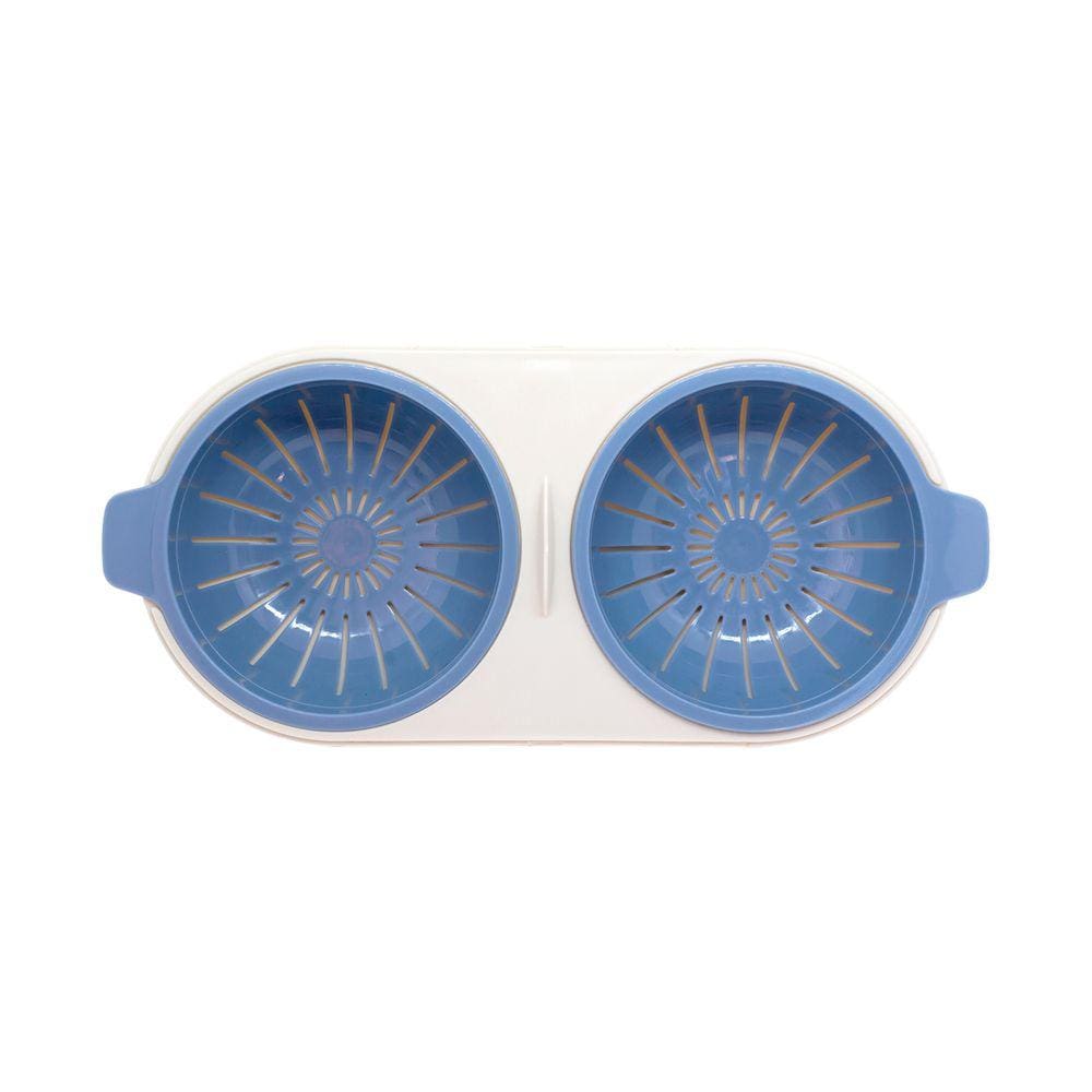 Recipiente Para Fazer Ovo No Microondas De Plástico Azul