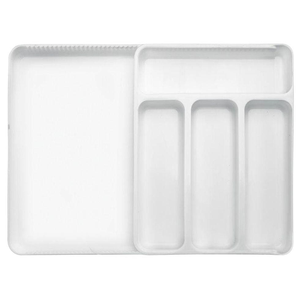 Suporte Porta Utensilios/Talheres Organizador Gaveta Extensivel Branco
