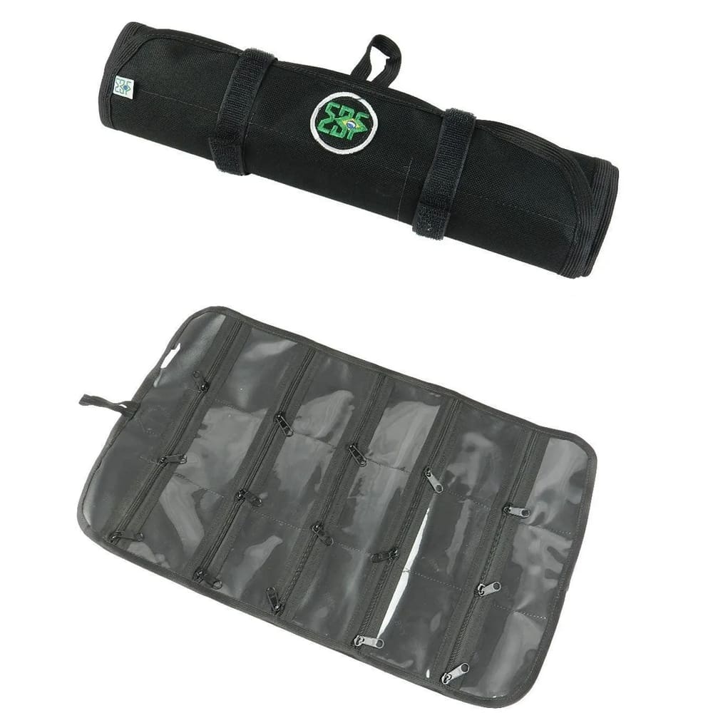 Estojo Multiuso De Enrolar Ebf Preta Box-15 C/ 15 Divisórias - Pesca - Apetrechos