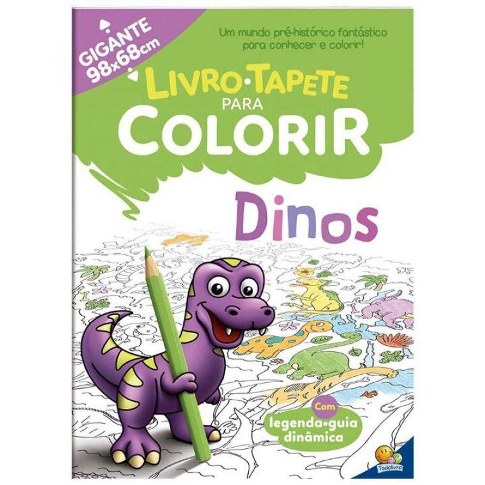 Livro-Tapete Para Colorir: Dinos