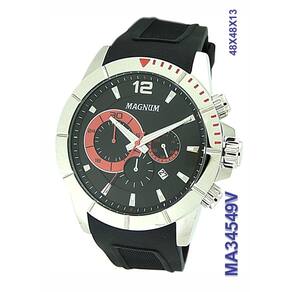 Relógio Magnum Masculino Sports MA34414T Pulseira Borracha