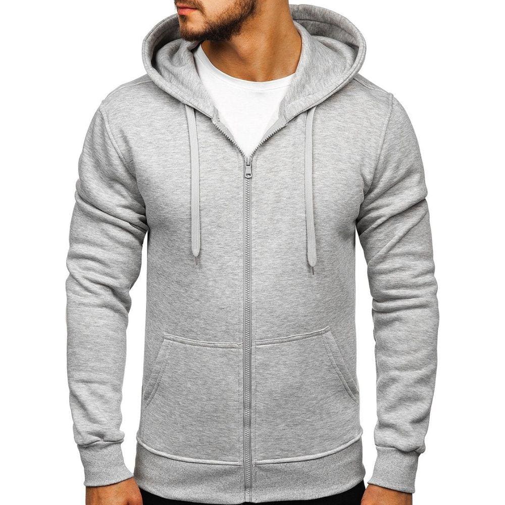 men's full zip moletom com capuzs