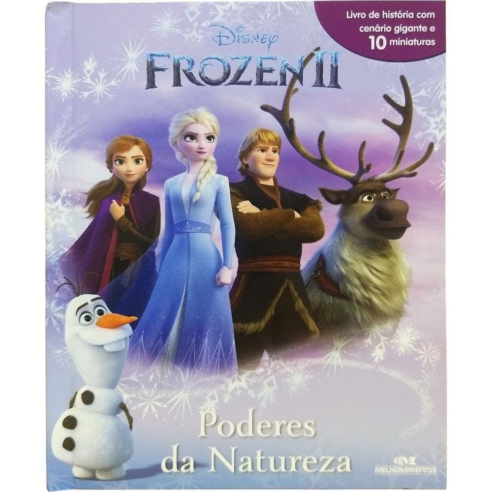 Livro Frozen 2 - Poderes Da Natureza - Com 10 Miniaturas