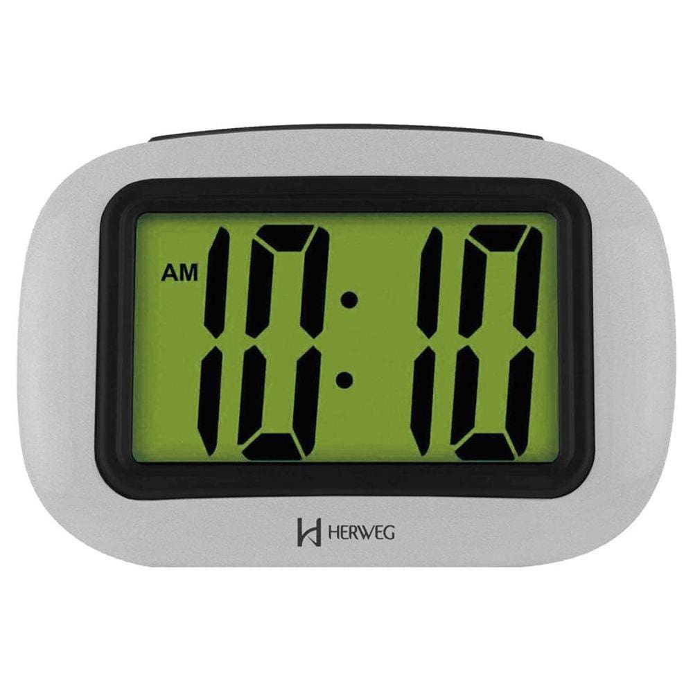 Despertador Digital Herweg Ref: 2976-070 Prateado