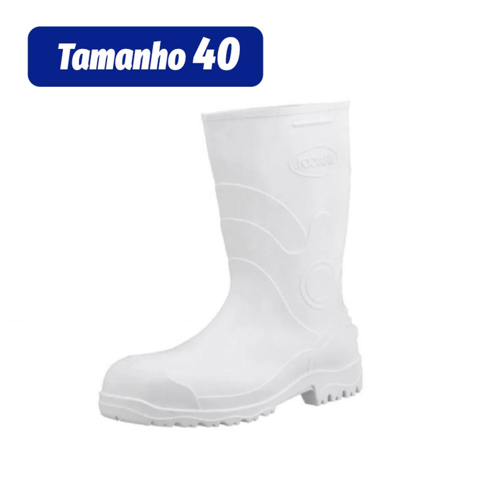 Bota de Borracha Branca Curta - BRACOL (CA37456) TAMANHO 40