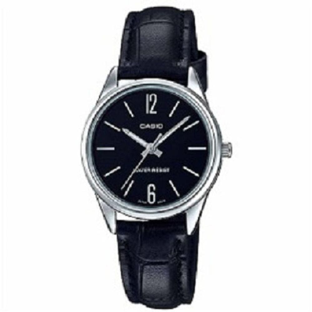 Relógio Feminino Casio Ltp-V005L 1Bu Prata Couro Analógico