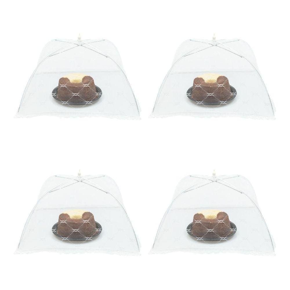 Kit 4 Tela Mosquiteiro Tule Protetor Alimento Grande 40Cm