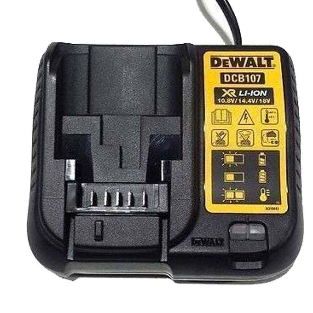 Carregador 12V A 20V Lition Ion Bivolt  (Dewalt Dcb107-Br)