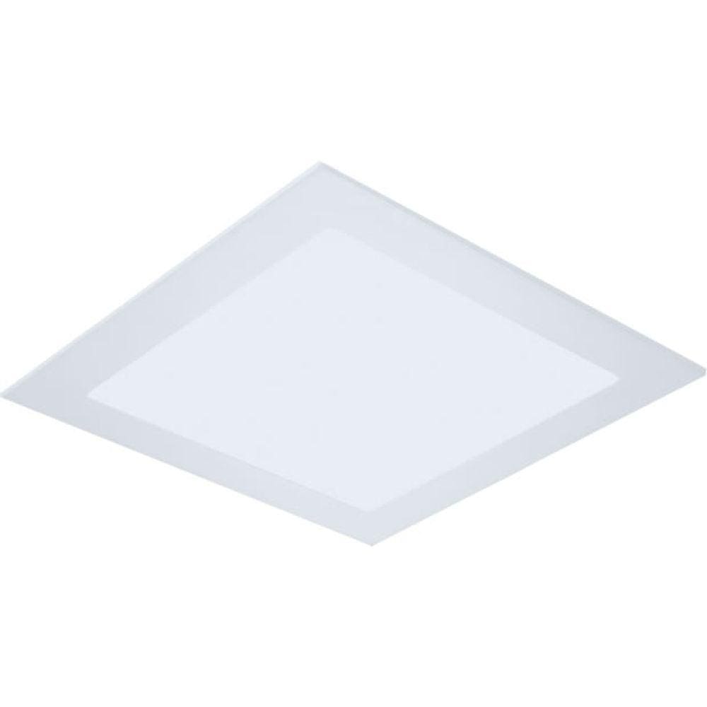 Painel Plafon de Embutir Quadrado Branco 21,9cm Led 18W 6000K Bivolt Evoled