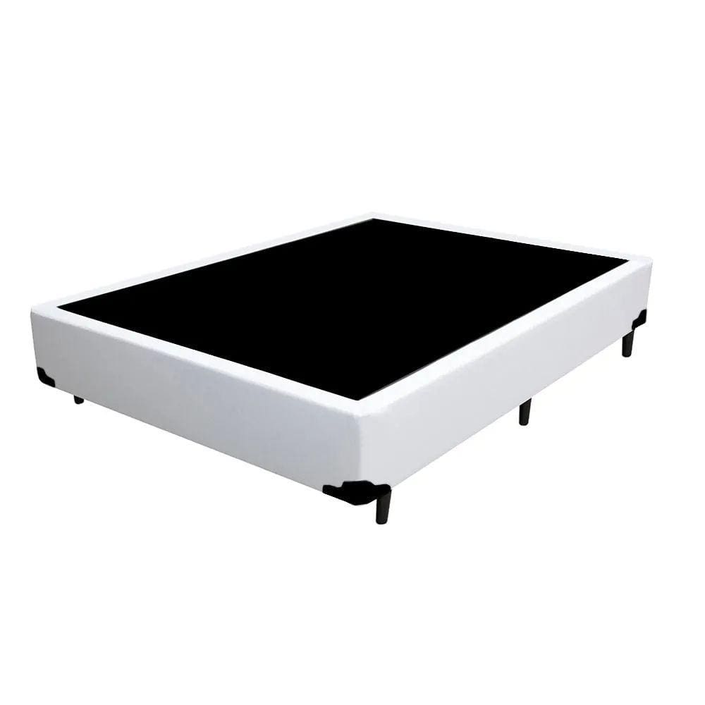 Base Cama Box Casal Corino Branco 138x188x35