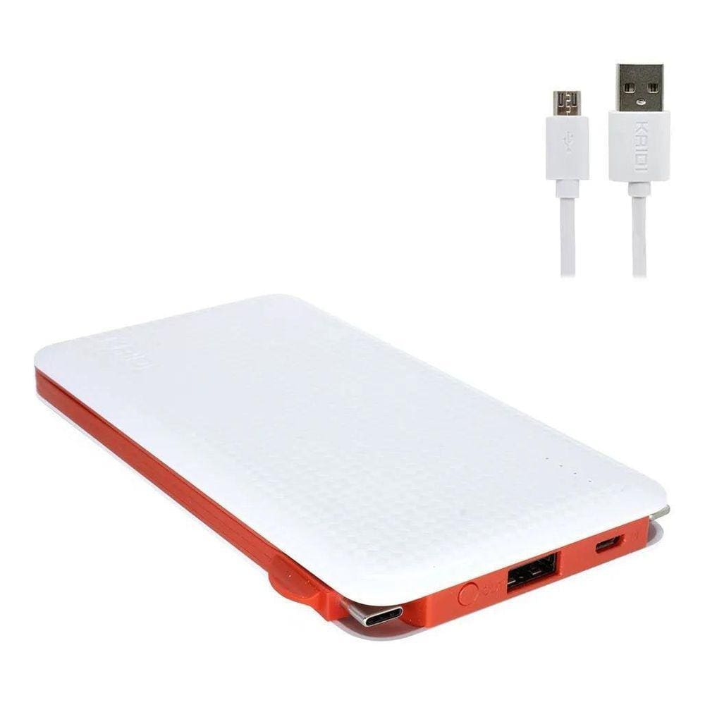 Power Bank 10000 Mah Kaidi Kd-956 Branco
