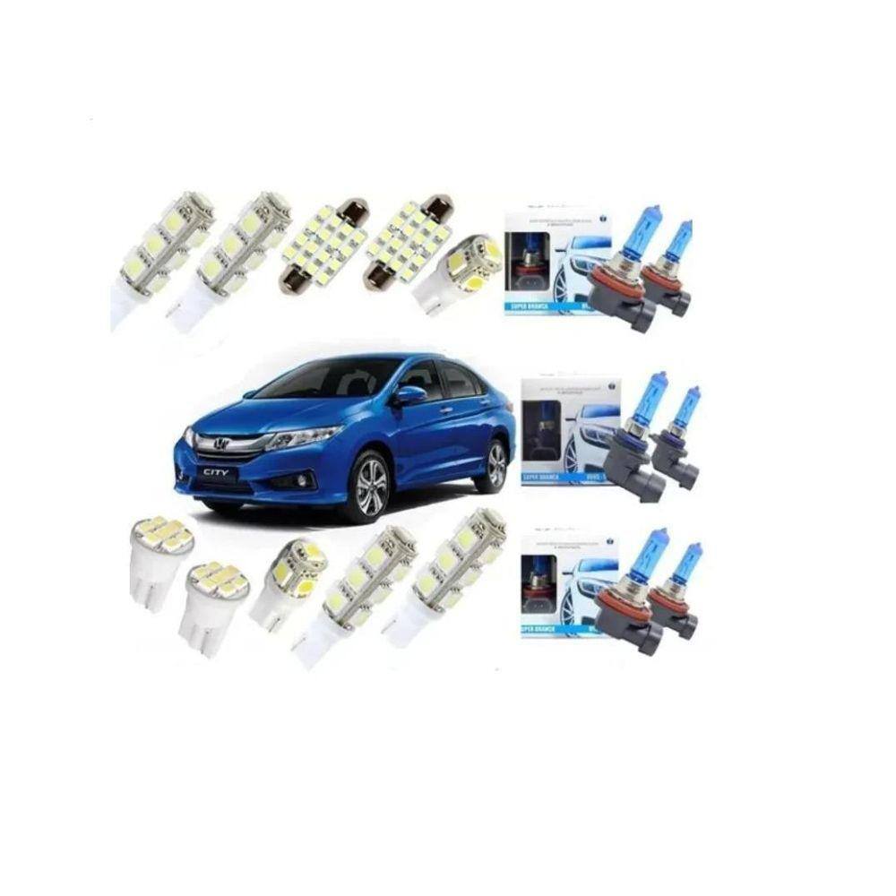 Kit Lâmpadas Led City 2015 2016 + Super Branca Techone