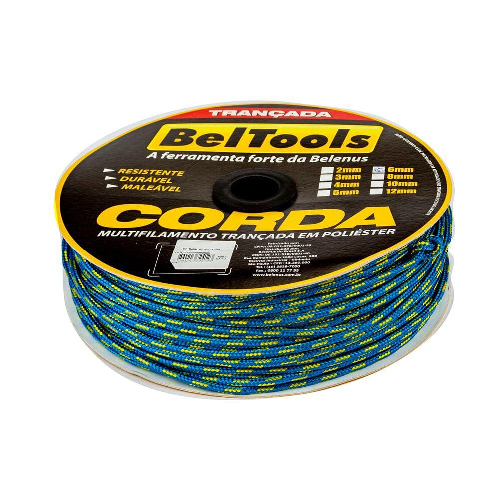 Corda Seda Carretel 6mm 150m AZ/AM Beltools