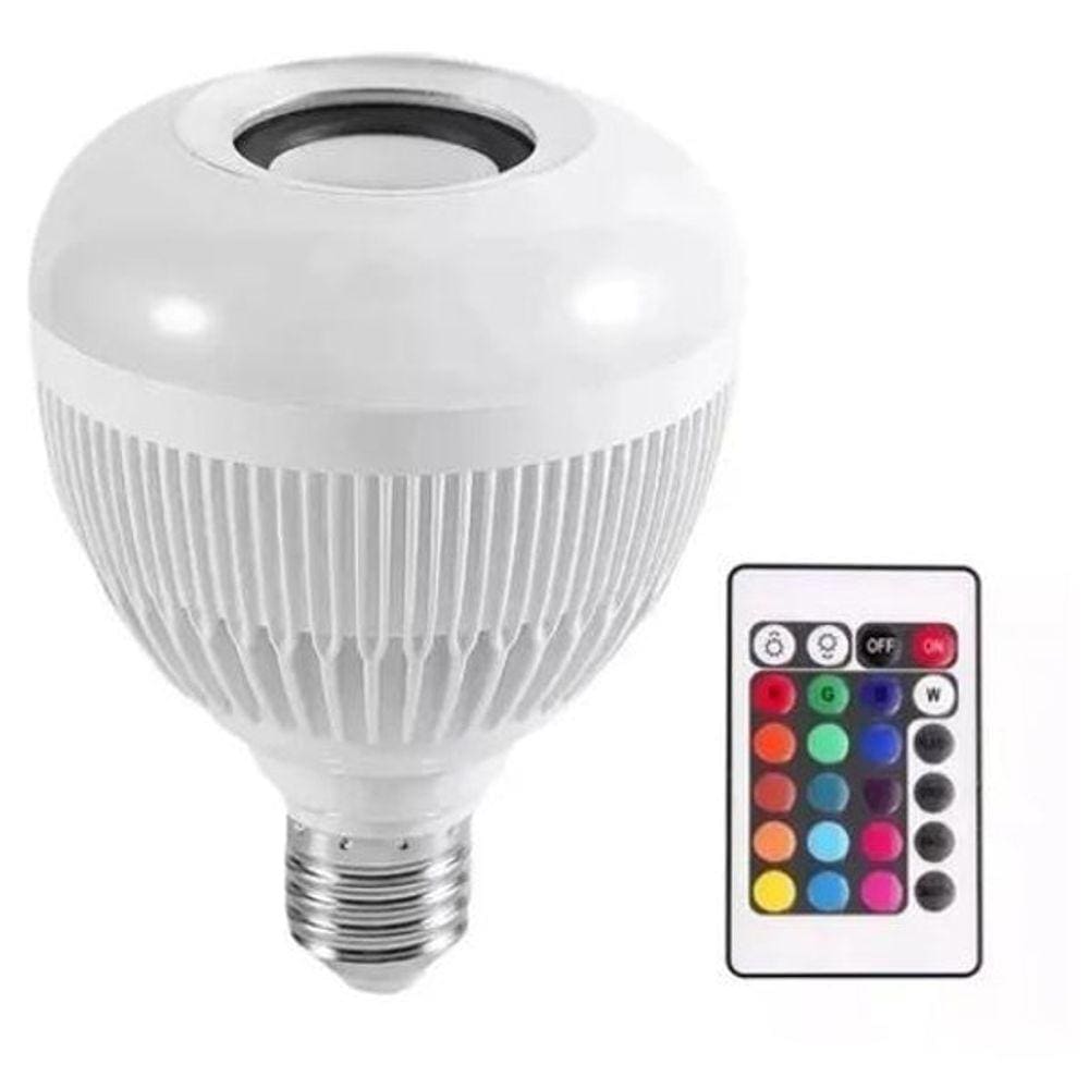 Lâmpada Bluetooth Music Rgb Com Controle