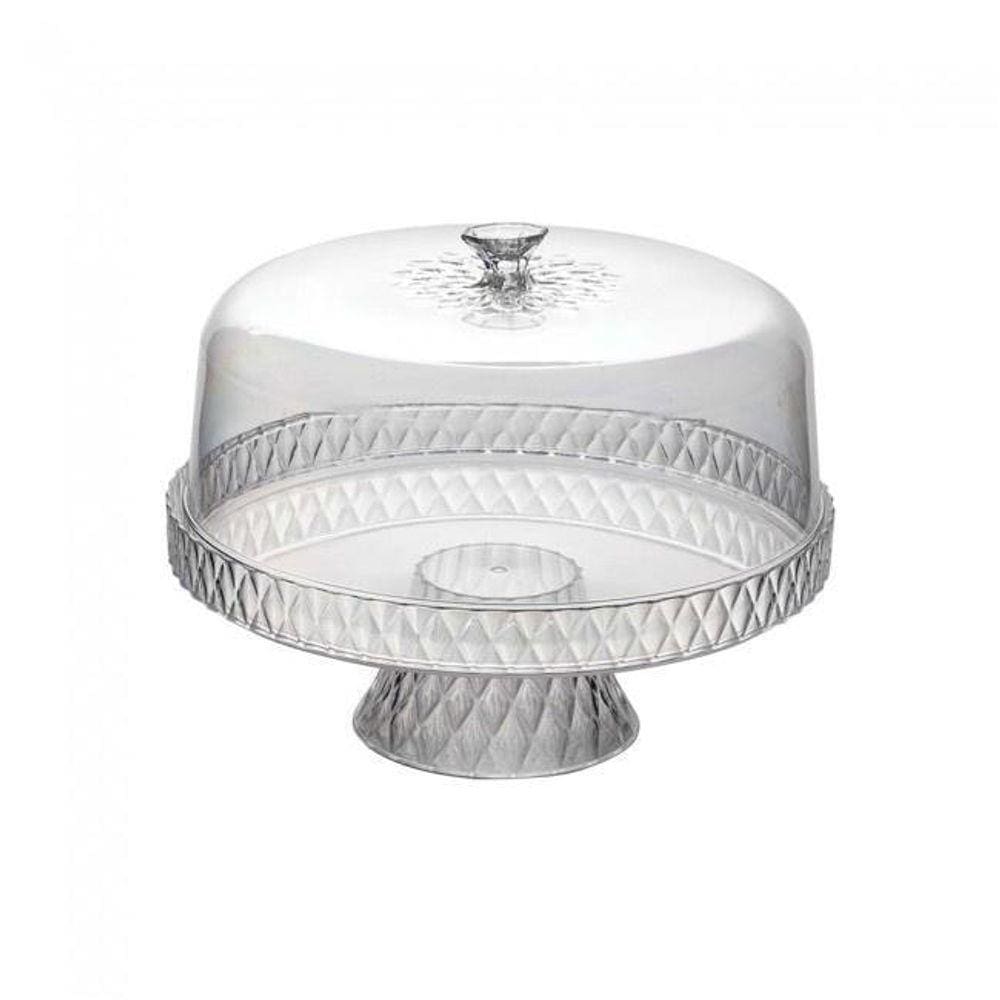 Boleira De Plastico Cristal Glamour Transparente Plasutil