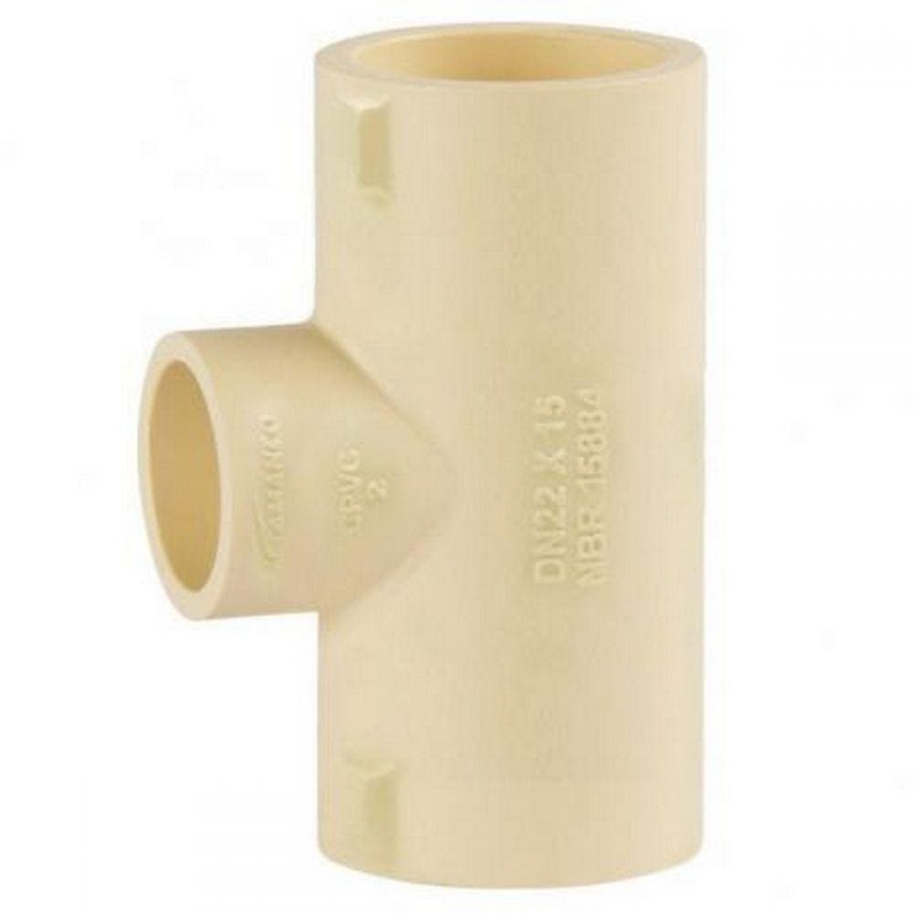 Tê De Redução Fêmea Super 28x22mm Cpvc Amanco