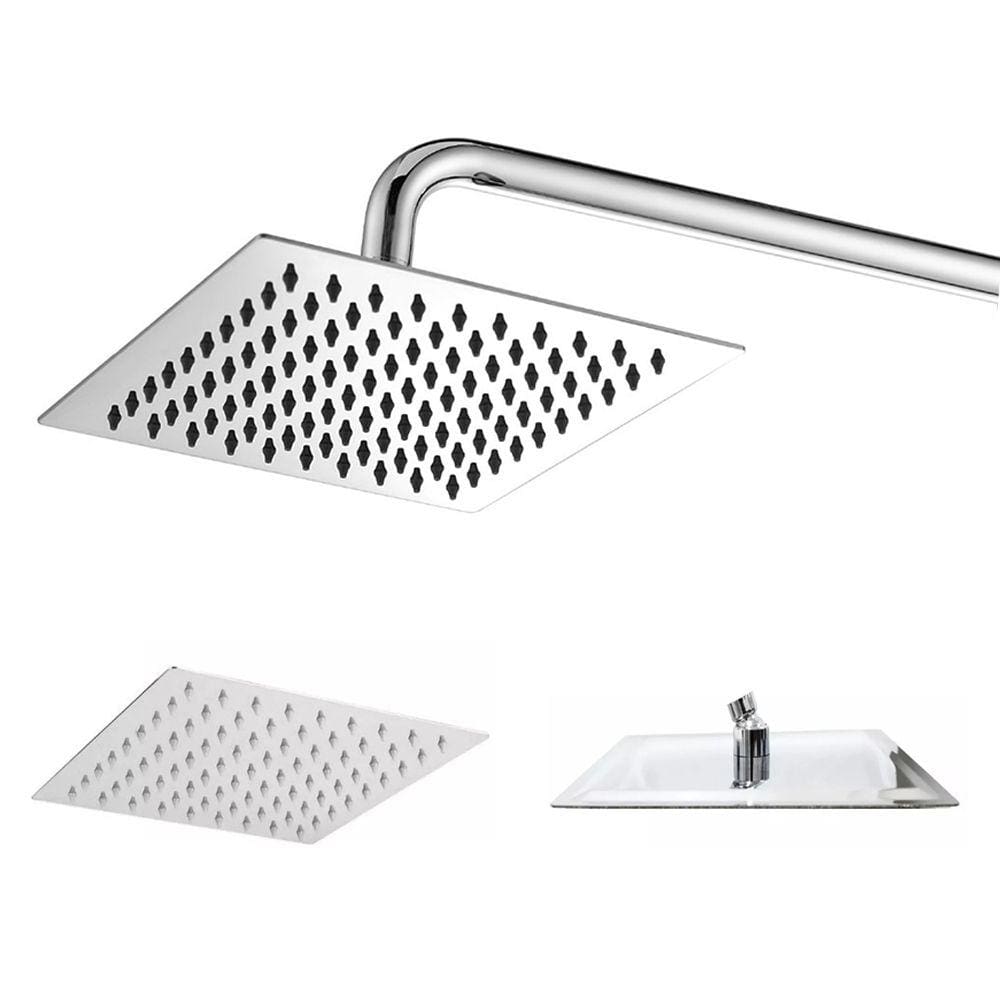 Ducha Inox Chuveiro Quadrado 20x20 Banheiro Cromado Area Externa Piscina