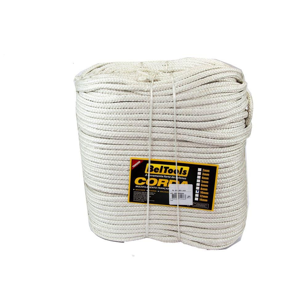 Corda Seda Branca 10mm Rolo 165 metros Beltools