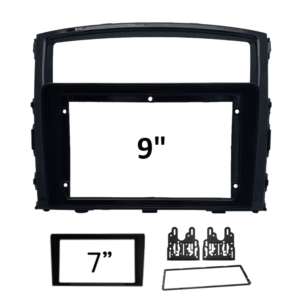 Moldura 9" e 7" Mitsubishi Pajero Full 10/20 - Black Piano