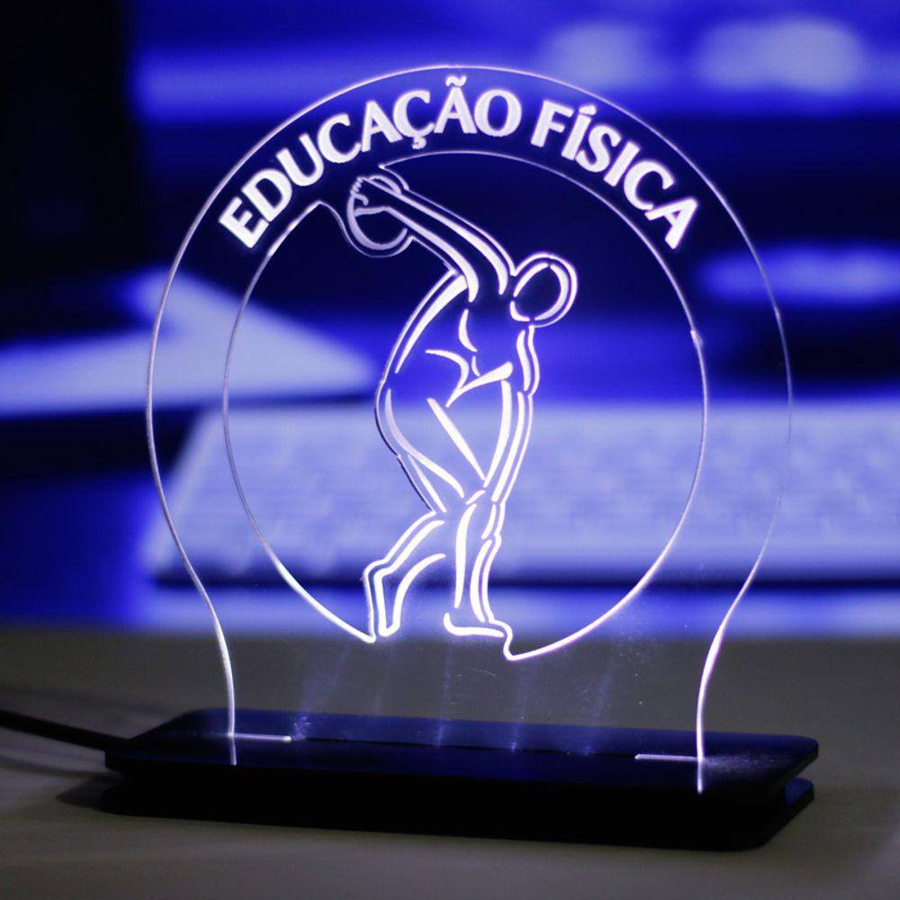 Luminária de Acrílico Educação Física - Elood