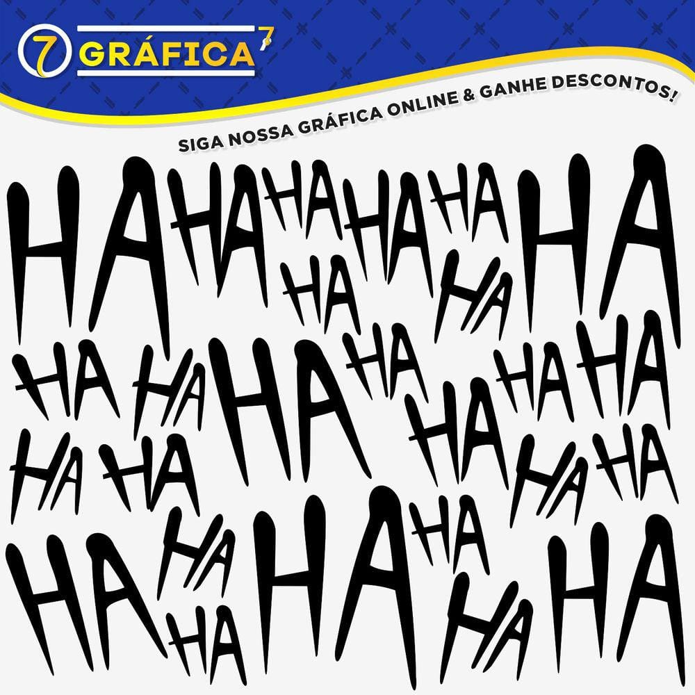 Adesivos Hahaha para Paralamas de Moto, Capacete, Bike