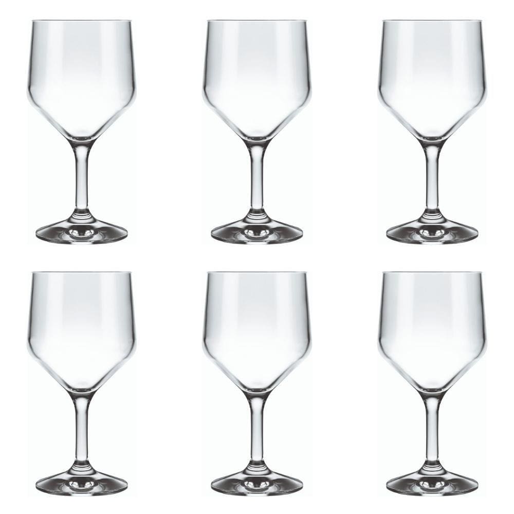 Jogo de Taças Vinho Agua Vidro Nadir 300ml - Kit 6 un