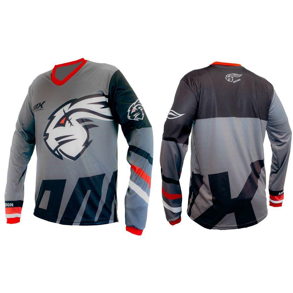 Camisa Amx Classic Trail Cinza Preto Motocross Trilha