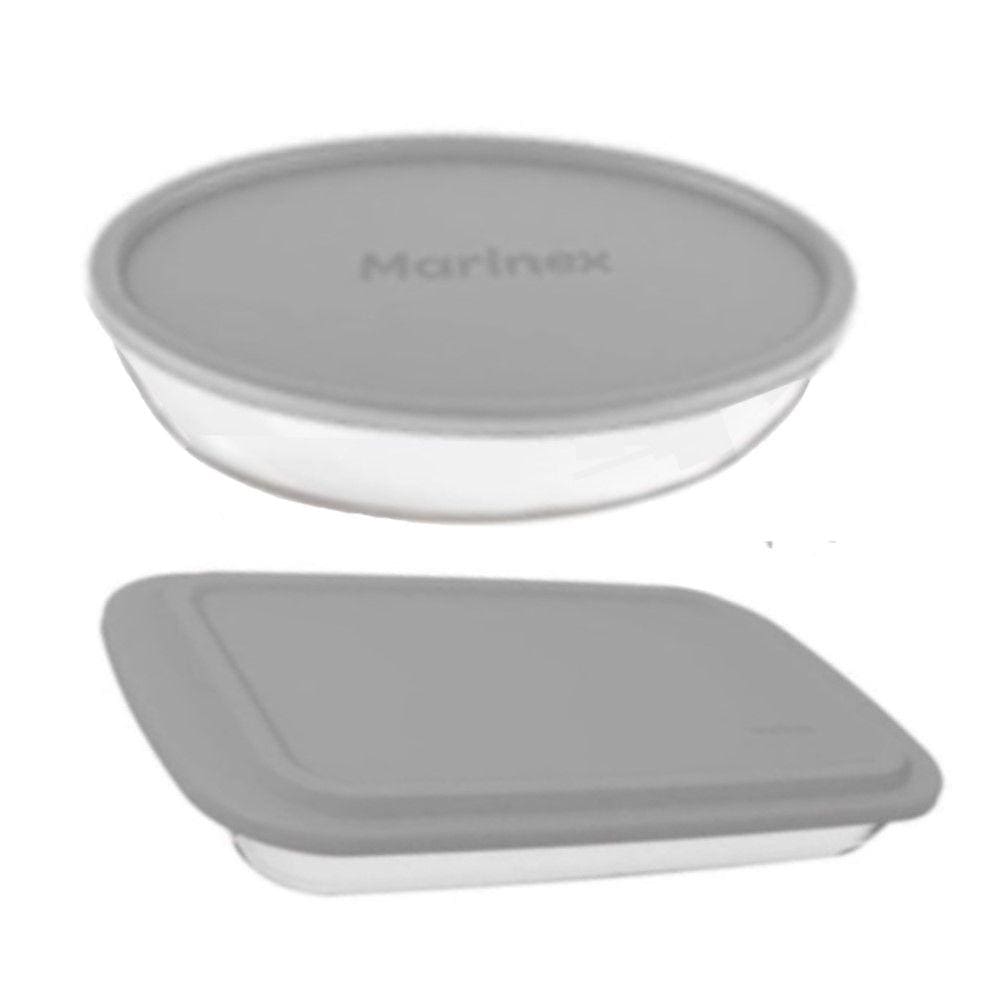 Conjunto De Refratário Marinex Com Tampa 2 Peças