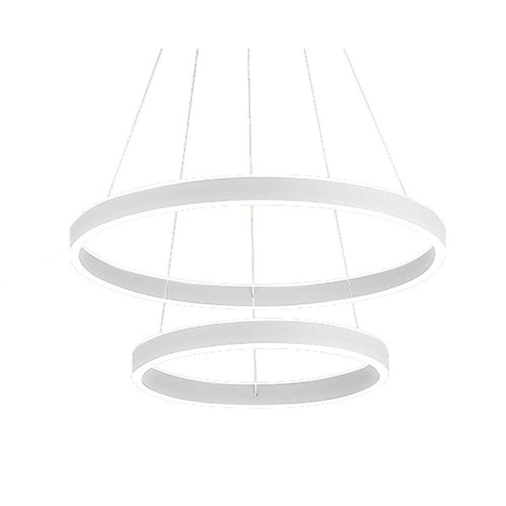 Luminária Pendente Halo Double 106W 3000K Branco Bivolt