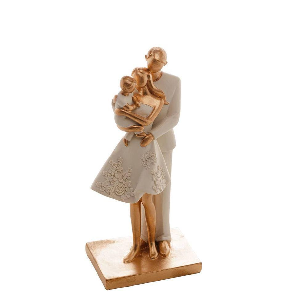 Figura Decorativa Resina Família Branco 61436 Rojemac