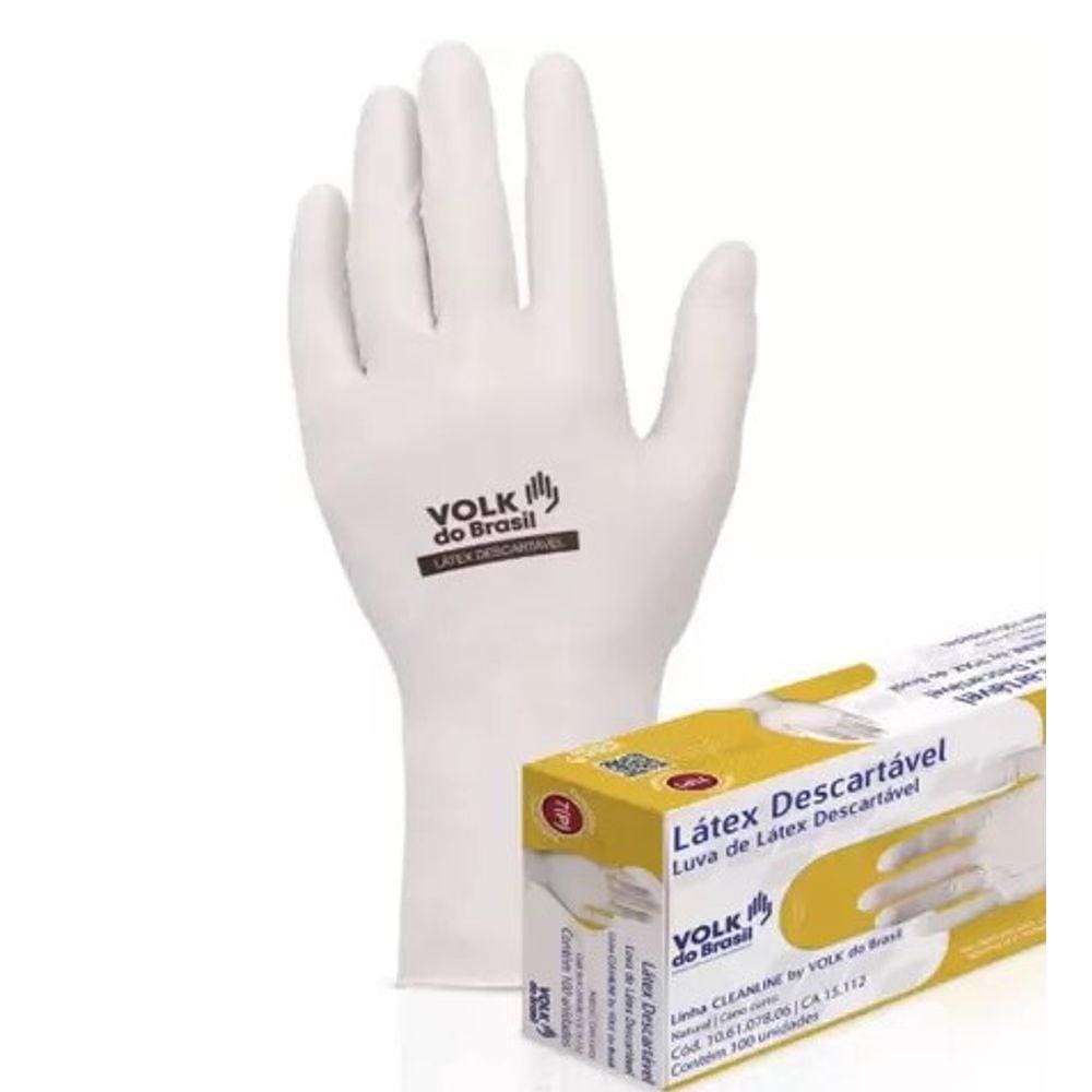 Luvas Volk Latex C/Amido P C/100