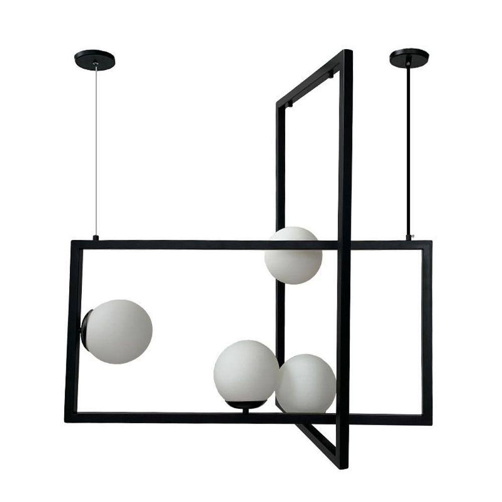 Lustre Pendente Lumix LN1064 Preto G9 Bivolt